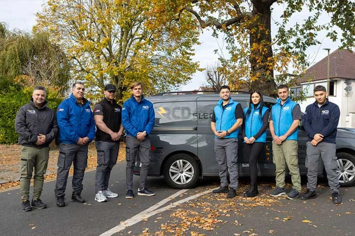 RCD Electrical team providing domestic and commercial electrical services in London